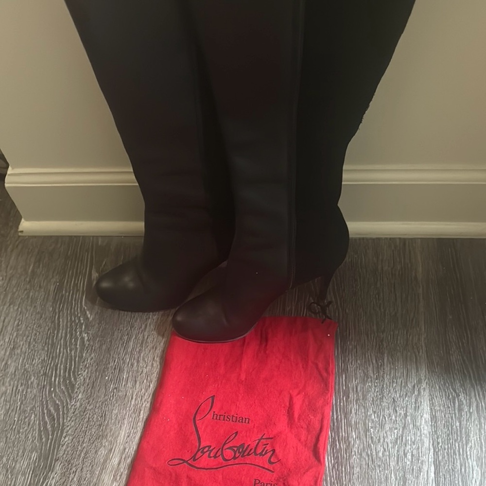 Christian Louboutin Black Leather Boots